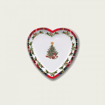 PIATTO DA DESSERT CUORE IN PORCELLANA D 20CM