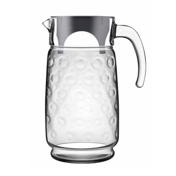 BROCCA IN VETRO TRASPARENTE RINGS 1.7LT CON COPERCHIO