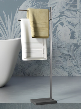 LINEA TRILLY - PIANTANA PORTA ASCIUGAMANI CROMO E GRIGIO