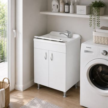LAVATOIO 60X60 CON ASSE IN PLASTICA