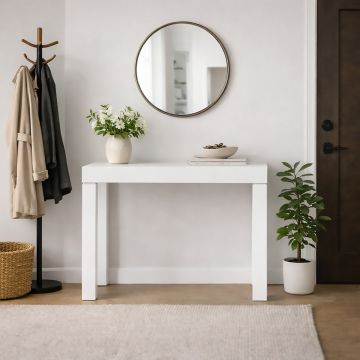 TAVOLO CONSOLLE BIANCO FRASSINATO