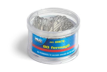 LEBEZ - SCATOLA CON 80PZ FERMAGLI ZINCATI 