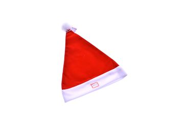 CAPPELLO DI BABBO NATALE ROSSO IN POLIESTERE 30X40CM