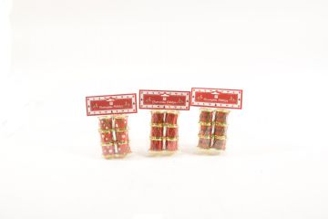 SET DI 6 PENDENTI A FORMA DI TAMBURO H. 3.8CM ASSORTITO