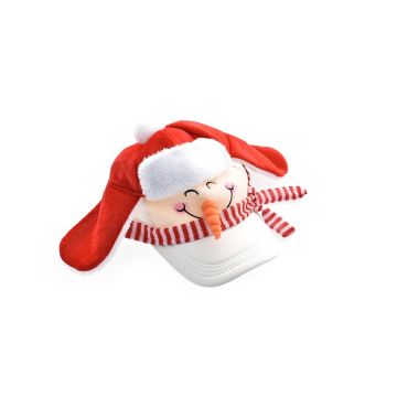CAPPELLO CON VISIERA DIAMETRO REGOLABILE DECORO PUPAZZO DI NEVE