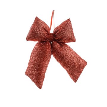 FIOCCO IMBOTTITO IN TESSUTO ROSSO GLITTERATO 25X7CM H 30CM