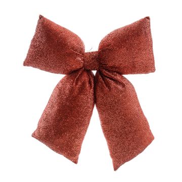 FIOCCO IMBOTTITO IN TESSUTO ROSSO GLITTERATO 40X10CM H 50CM