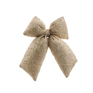 FIOCCO IMBOTTITO IN TESSUTO CHAMPAGNE GLITTERATO 25X7CM H 30CM