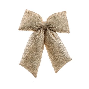 FIOCCO IMBOTTITO IN TESSUTO CHAMPAGNE GLITTERATO 35X7CM H 40CM