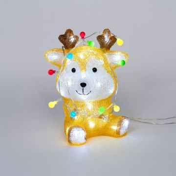 RENNA LUMINOSA IN ACRILICO 40LED BIANCO FREDDO 21X15 H. 27CM