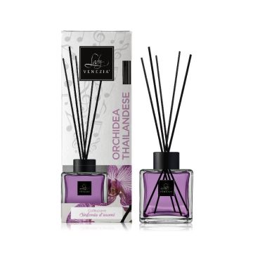 DIFFUSORE PER AMBIENTI CON BASTONCINI CUBO 100ML ORCHIDEA THAILANDESE