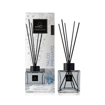DIFFUSORE PER AMBIENTI CON BASTONCINI CUBO 100ML TALCO PREGIATO
