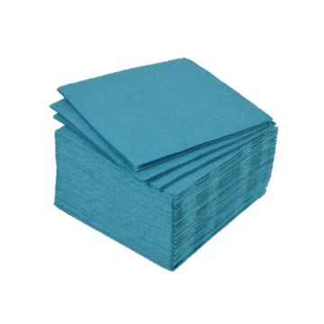 SET 40 TOVAGLIOLI DI CARTA A 2 VELI 25X25CM SMERALDO