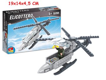 COSTRUZIONI CLICK CLACK ELICOTTERO 61PZ