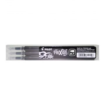 PILOT FRIXION PENNA SFERA CANC.NERO CONF 3 REFILL NERO