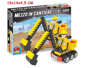 COSTRUZIONI CLICK CLACK MEZZO IN CANTIERE 75PZ