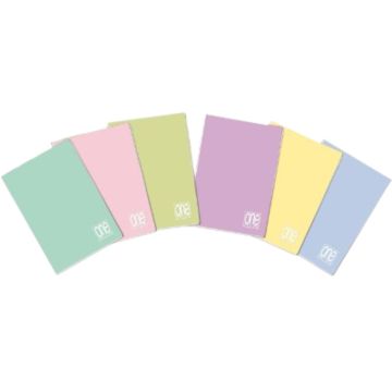 ONE COLOR - QUADERNO MAXI PASTEL 20+1 FOGLI A4 RIGHE ASSORTITO