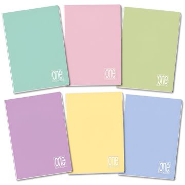 ONE COLOR - QUADERNO MAXI PASTEL 20+1 FOGLI A4 RIGHE 4a e 5a elem. ASS.