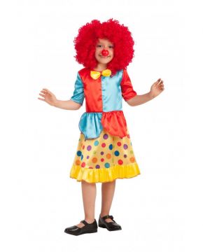 COSTUME CLOWN DA BIMBA TG. VI-VII 8-11 ANNI H. 138-148CM