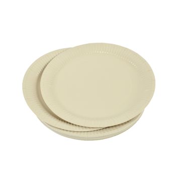 SET 20 PIATTI DI CARTA VITAMINE DIAM. 18CM LINO