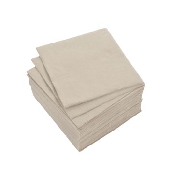 SET 40 TOVAGLIOLI DI CARTA A 2 VELI 25X25CM LINO