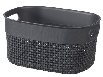 FILO BASKET XS CURVER DARK GREY RECYCLED PAL. 23.5X17.5 H 12CM 3.5LT
