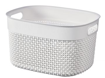 CESTO IN PLASTICA MOD. FILO S 27X22 H 15CM 6LT BIANCO