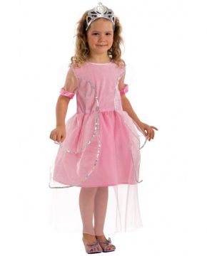 COSTUME PRINCIPESSA ROSA CON PAILLETTES TG. III 3 ANNI 102CM