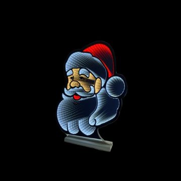 DECORAZIONE LUMINOSA BABBO NATALE IN 3D 60X49.2CM
