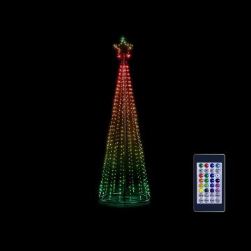 ALBERO 280 LED MULTICOLORE H 200CM FUNZIONE RGB CON TELECOMANDO