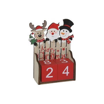 CALENDARIO DELL'AVVENTO DA APPOGGIO IN LEGNO 11X4.5 H. 14.5CM