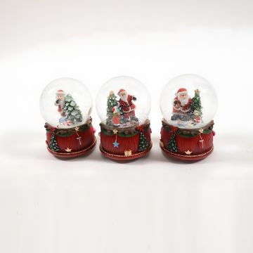 CARILLON PALLA DI NEVE CON SOGGETTO NATALIZIO DIAM.10CM H 14CM ASS.