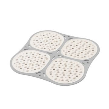 TAPPETO DOCCIA RELAX CM 53X53 BIANCO E GRIGIO
