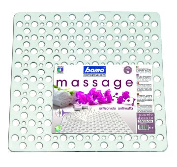 TAPPETO PER DOCCIA MASSAGE 53X53CM BIANCO