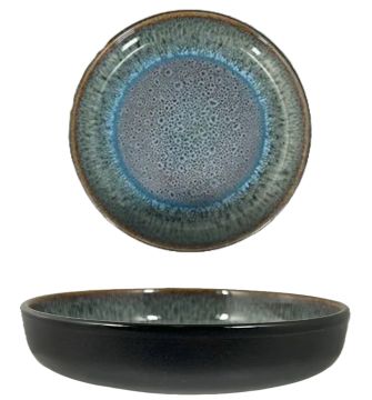 PIATTO FONDO IN CERAMICA LINEA REACTIVE SPACE DIAM. 20CM
