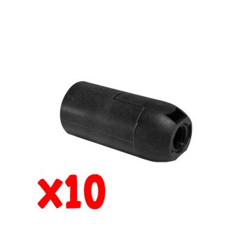 BLISTER 10PZ PORTALAMPA NERO E14