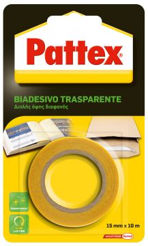 PATTEX BIADESIVO TRASPARENTE 15mm X 10mt