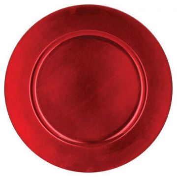 SOTTOPIATTO IN PLASTICA ROSSO D. 33CM