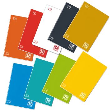 ONE COLOR - QUADERNO MAXI 24+1 FOGLI A4 QUADRETTI 5mm ASS.