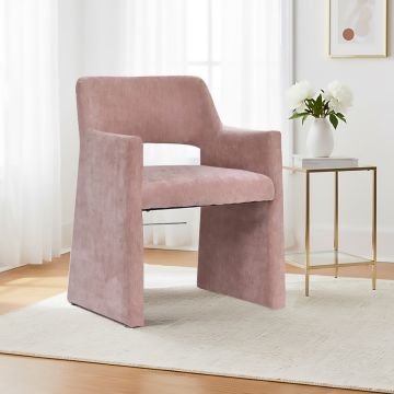 POLTRONA IN TESSUTO CM 50.5X54 H.93 ROSA