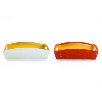CESTO IN CARTA BIANCO/ROSSO 39X28CM H. 11CM ASSORTITO