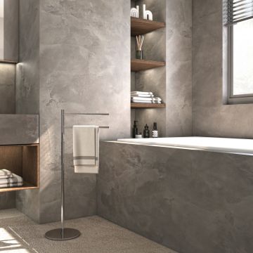 LINEA MIDA - PIANTANA PORTA ASCIUGAMANI CROMATO