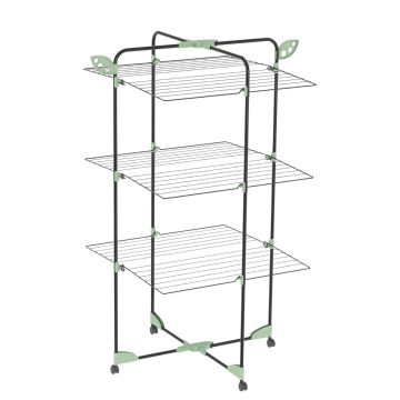 STENDIBIANCHERIA ALPINA 30 IN ACCIAIO 68X68X125CM 30MT