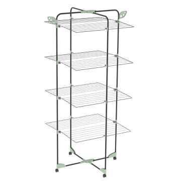 STENDIBIANCHERIA ALPINA 40 IN ACCIAIO 68X68X160CM 40MT