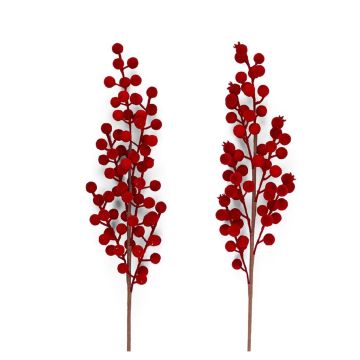 RAMO PICK CON BACCHE FLOCCATO BORDEAUX H 61CM ASSORTITO