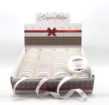 ROTOLO NASTRO BIANCO MERRY CHRISTMAS LUCENTE 1.6CMX2.7MT