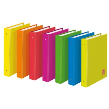 ONE COLOR - COPERTINA AD ANELLI FLUO 26X32CM ASSORTITO
