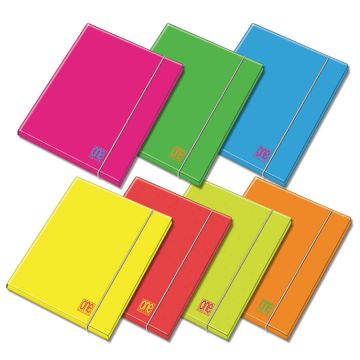 ONE COLOR - CARTELLINA CON ELASTICO 26X35 CM ASSORTITO