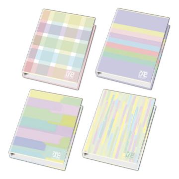 ONE COLOR PASTELPLUS - RACCOGLITORE AD ANELLI A4 ASSORTITO
