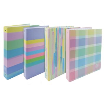 ONE COLOR - COPERTINA AD ANELLI PASTELPLUS 26X32CM ASSORTITO